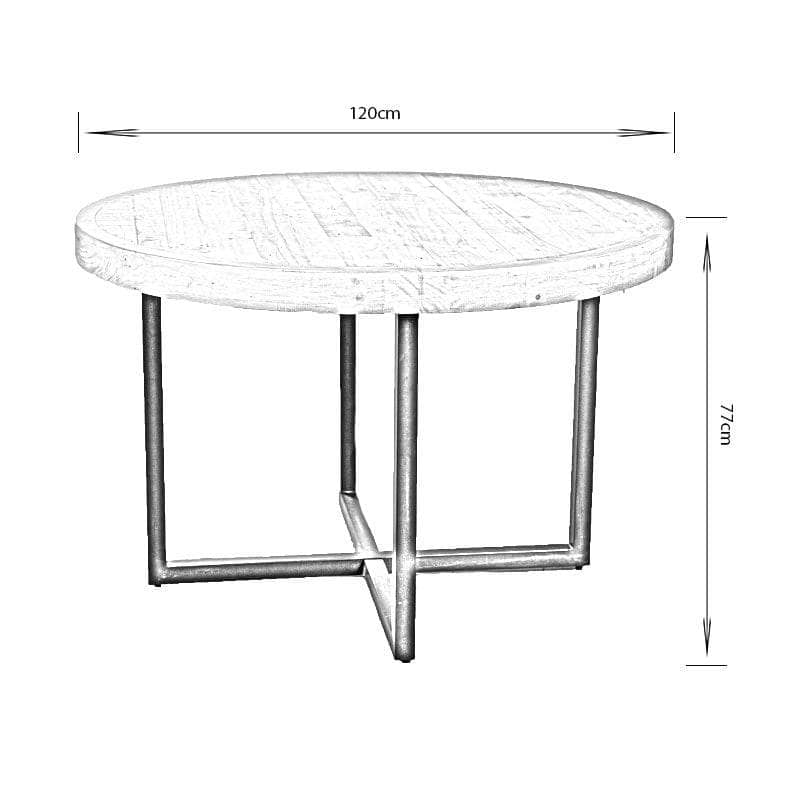 Furniture - Lincoln Round Dining Table & 4 Silver Montreal Dining Chairs - 60011154