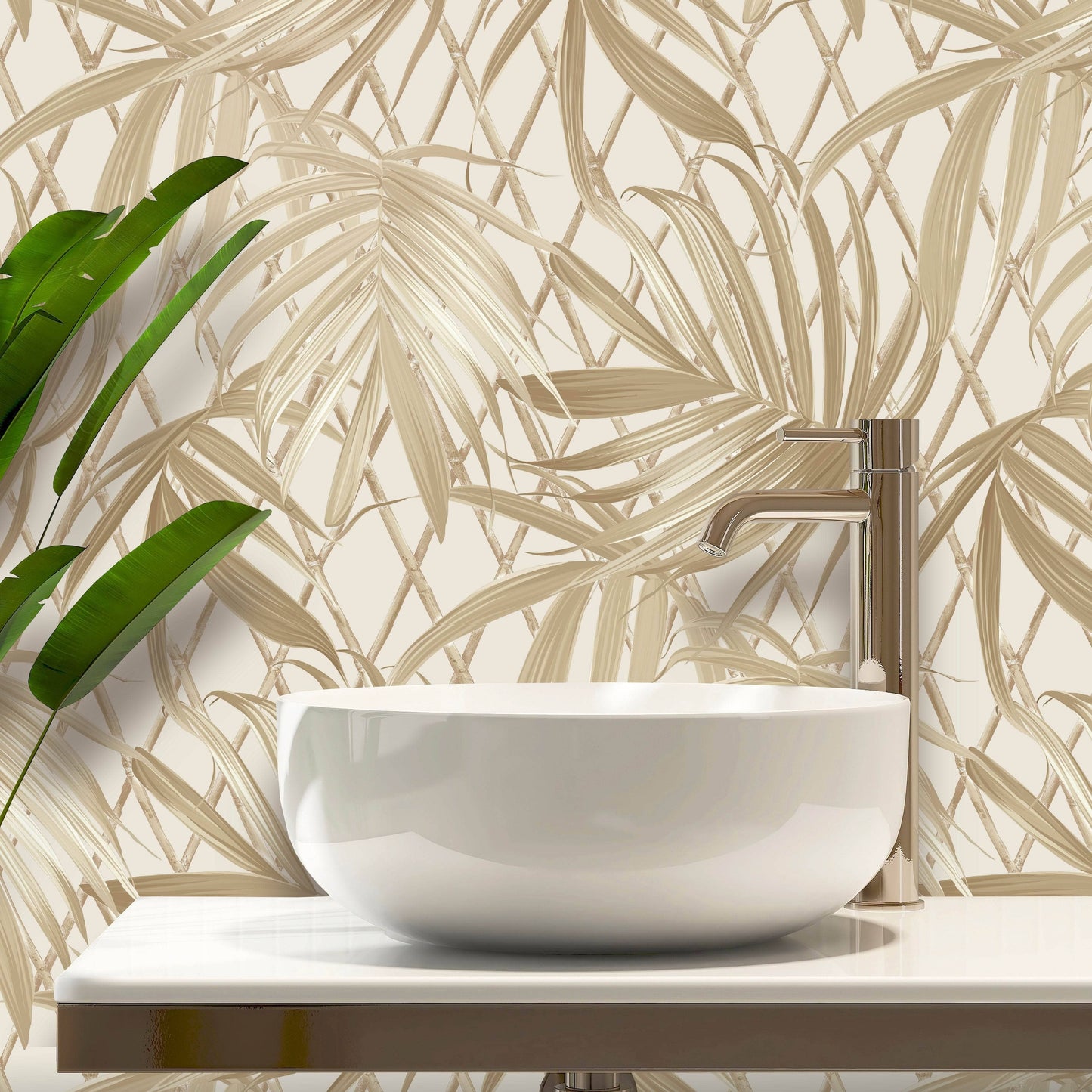 Wallpaper - Rasch B31 Paradise Palm Gold Wallpaper - 539578 - 60011355