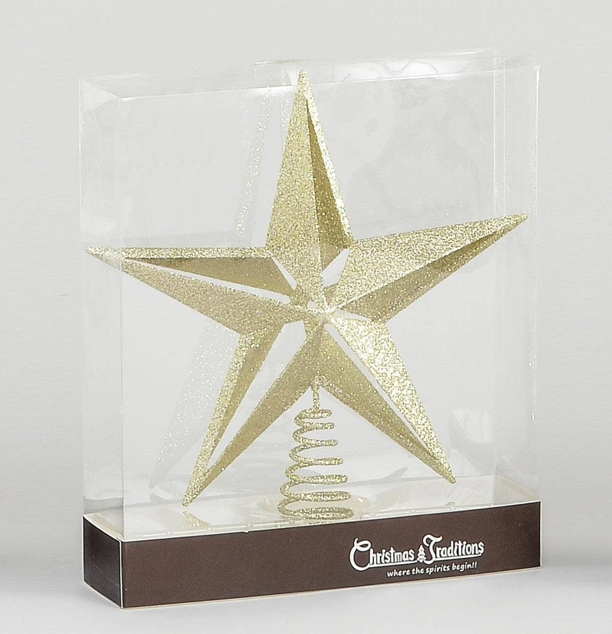 Christmas - Glitter Star Tree Topper - Champagne - 60011527