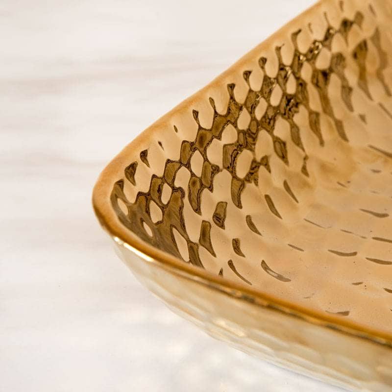 Homeware - Large Gold Ceramic Dish - 60011650