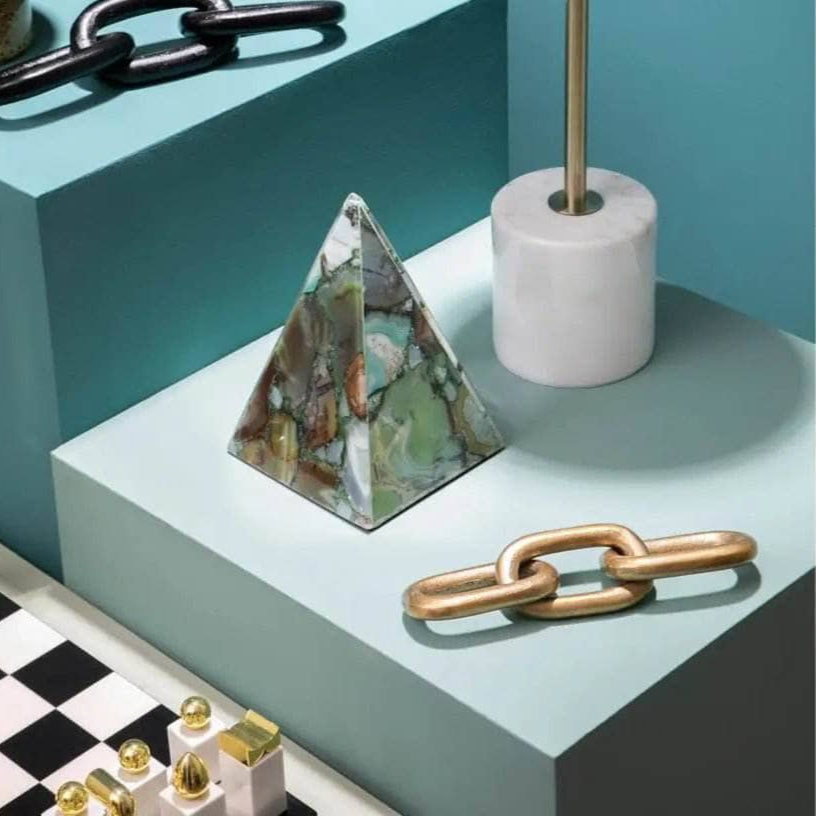 Homeware - Prato Small Gold Aluminium Chain Sculpture - 60011955