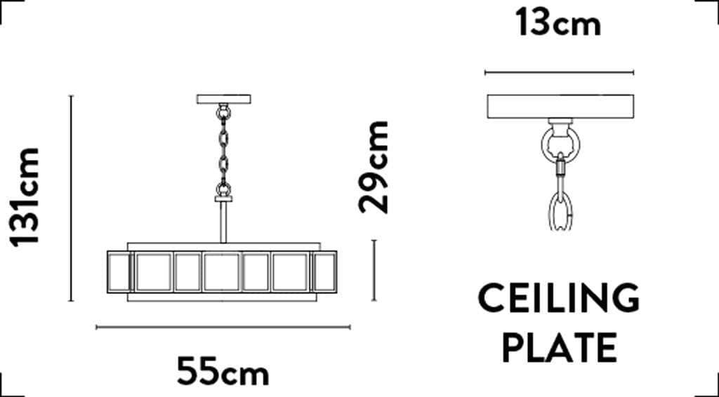 Lights - Bari 5 Light Pendant - 60012041