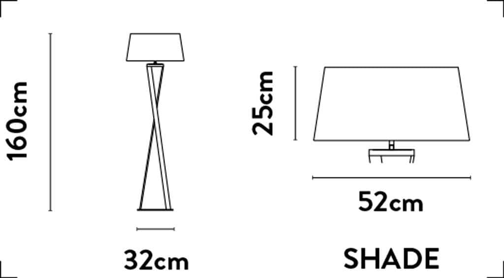 Lights - Brindisi Floor Lamp - Satin Brass - 60012069