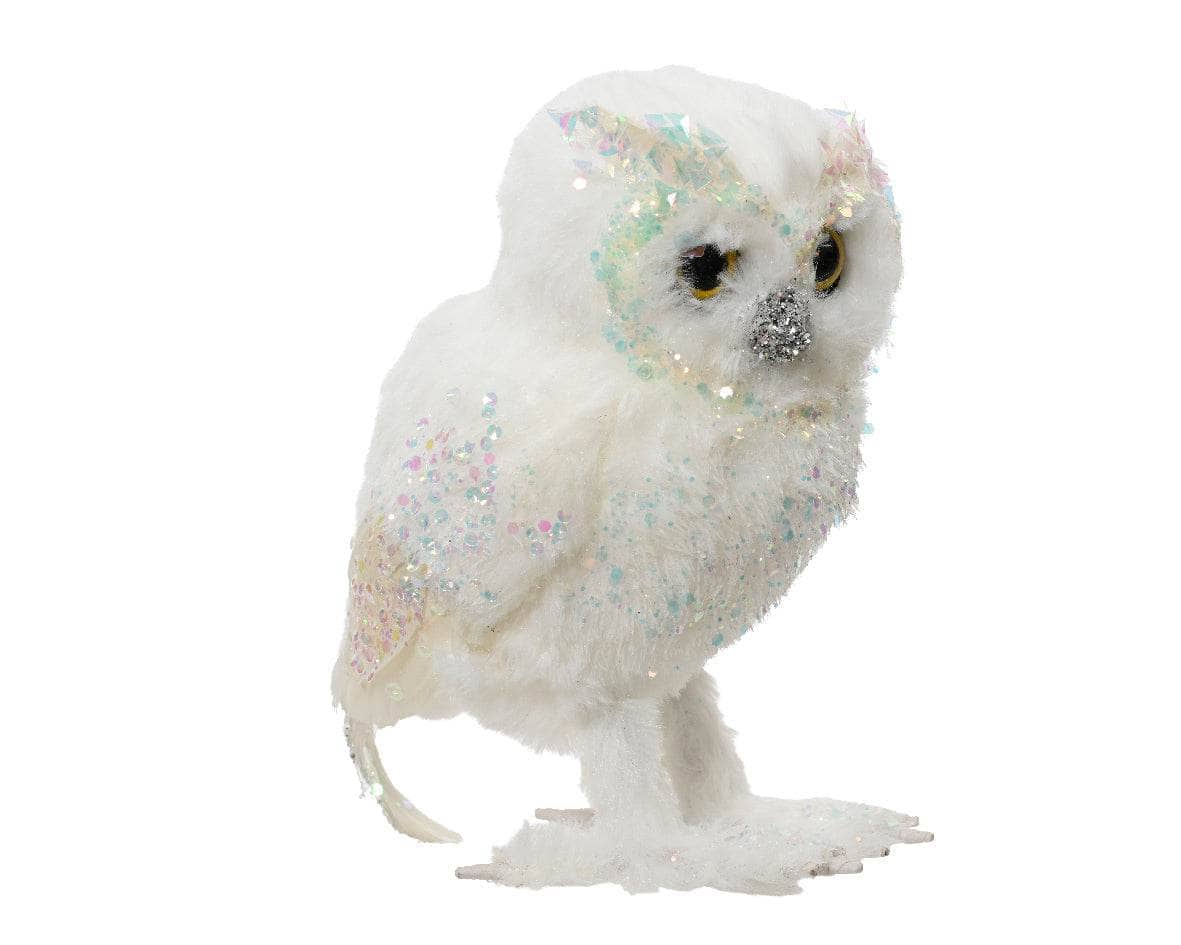 Christmas - Artificial White Owl Decoration - 15cm - 60012138