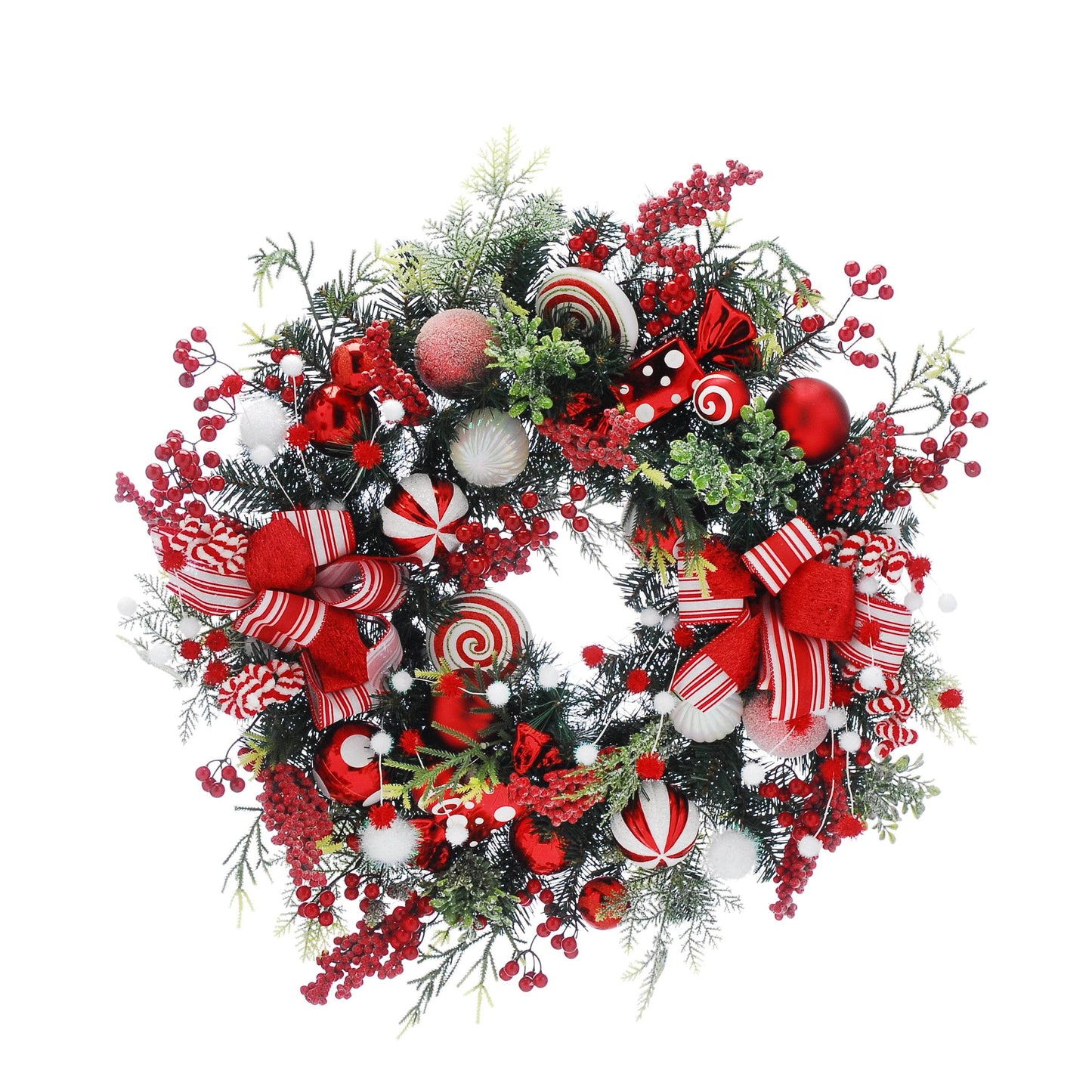 Christmas - Candy Sweets & Red Berry Wreath - 76cm - 60012184