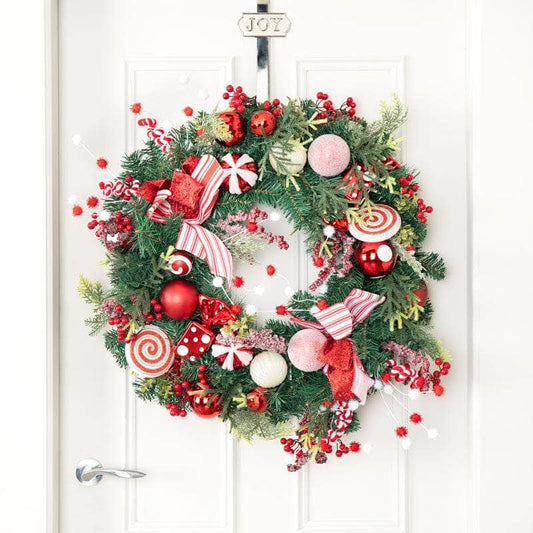 Christmas - Candy Sweet & Red Berries Wreath - 76cm - 60012184