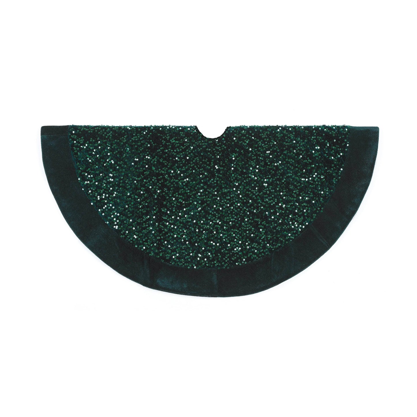 Christmas - Green Sequin Tree Skirt - 90cm - 60012292