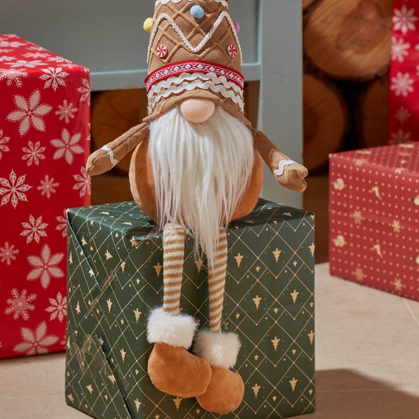 Christmas - Seated Mr Gingerbread Gonk - 60cm - 60012362