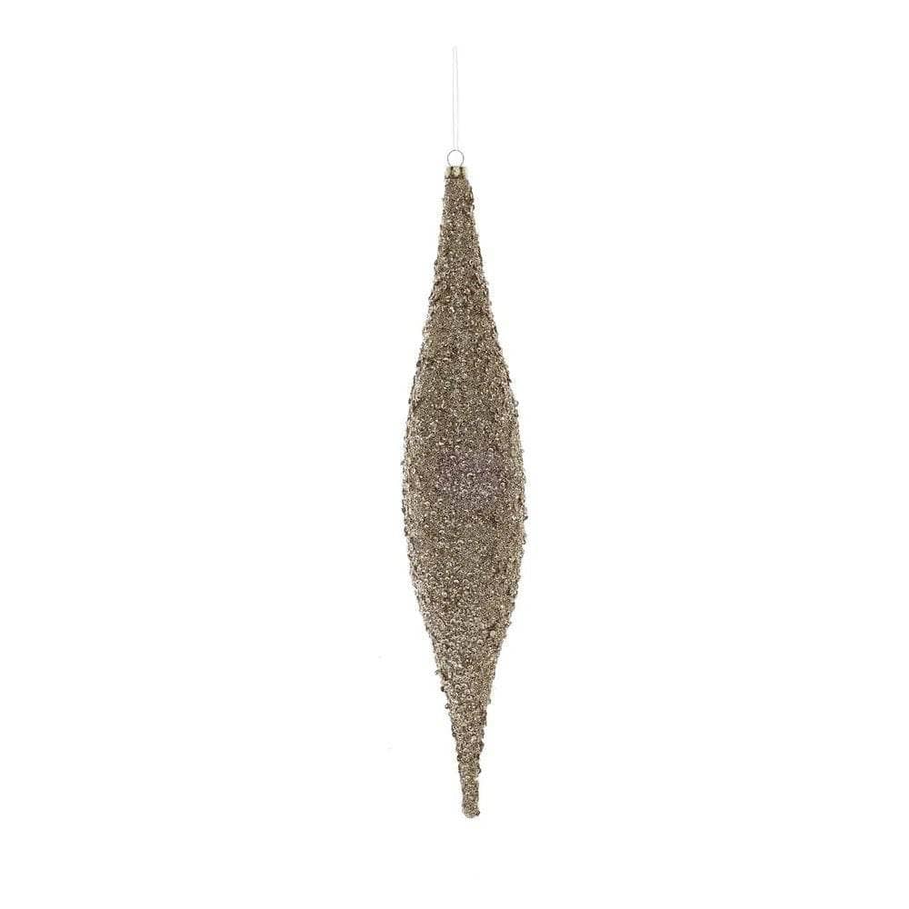 Christmas - Gold Glitter Drop Hanging Decoration - 60012405