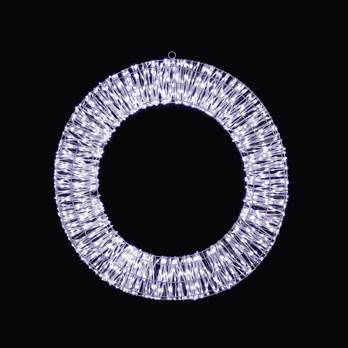 Christmas - Silver LED Wreath - 70cm - 60012407