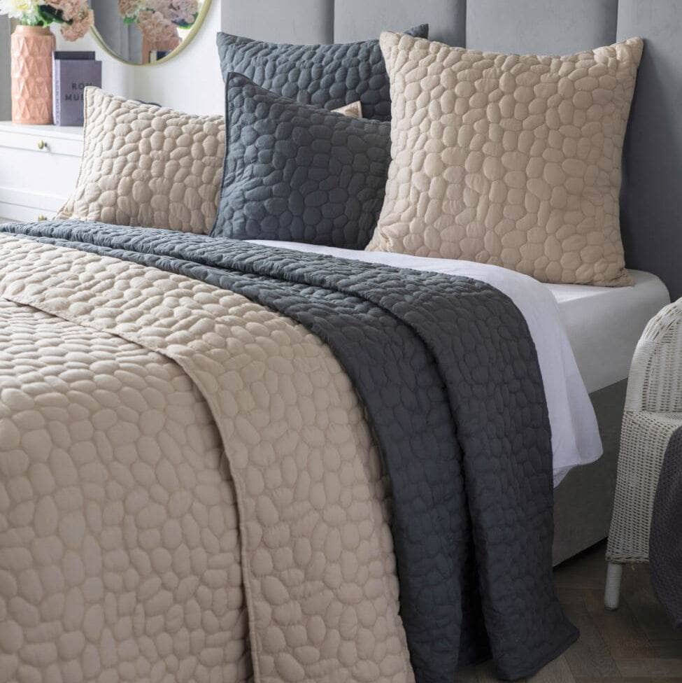 Homeware - Porto Bedspread - Charcoal - 60013471