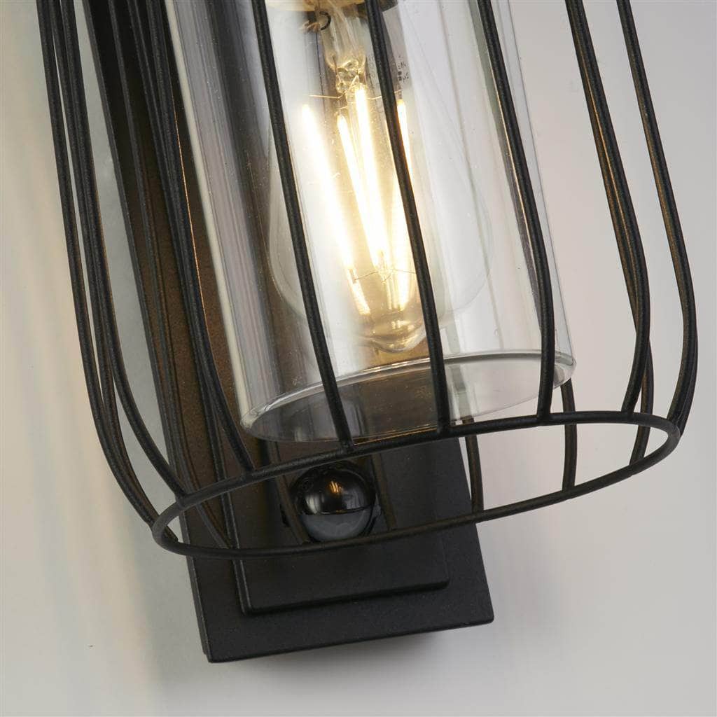 Lights - Taranto Outdoor Wall Light With PIR - Black - 60014309