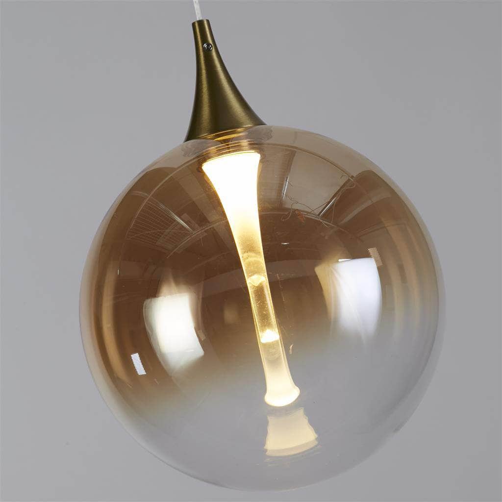 Lights - Livorno 3 Light Pendant Light - Black & Gold - 60014323