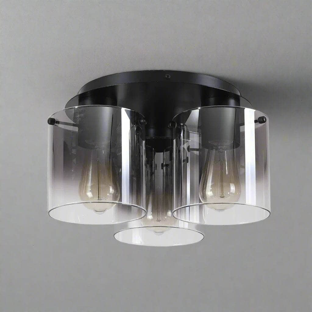 Lights - Ferrara 3 Light Ceiling Light - Black - 60014337