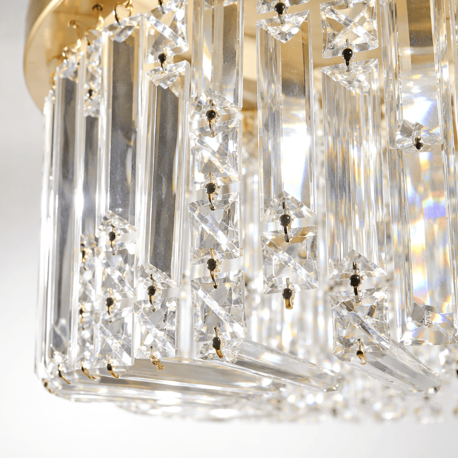 Lights - Hamburg 8 Light Flush Ceiling Light - Gold - 60115423