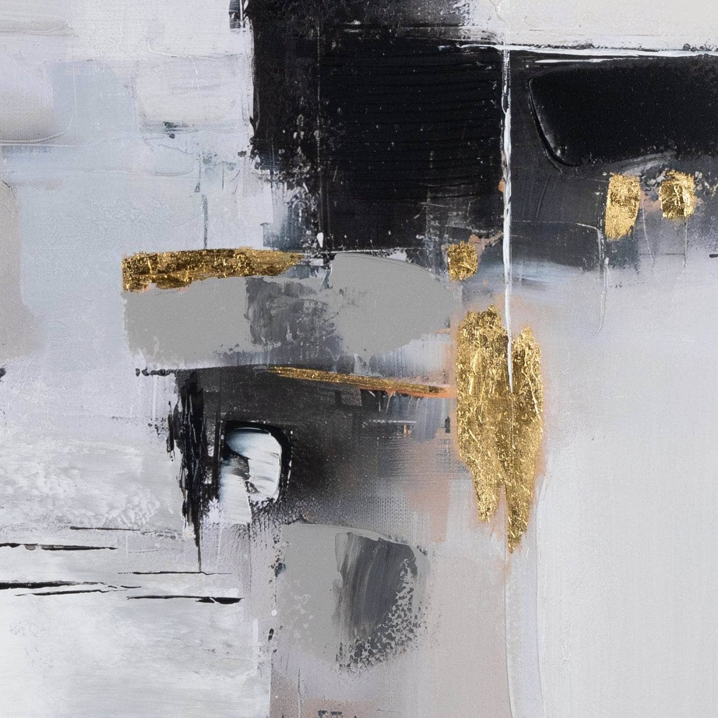 Furniture - Golden Echoes Framed Canvas - 100 x 100cm - 60115434