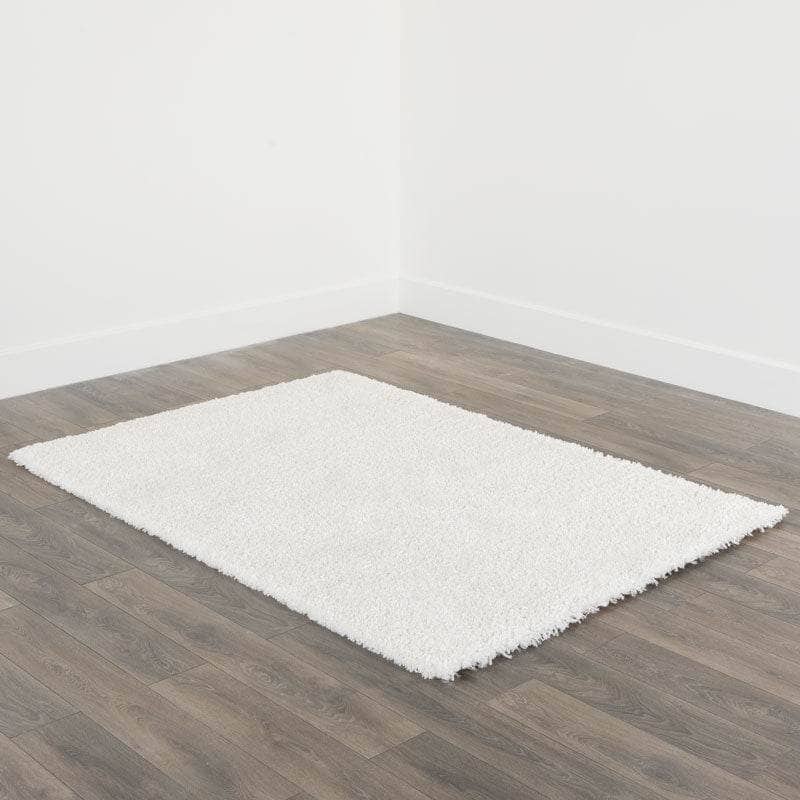 Rugs - Cream Shaggy Rug - Multiple Sizes -