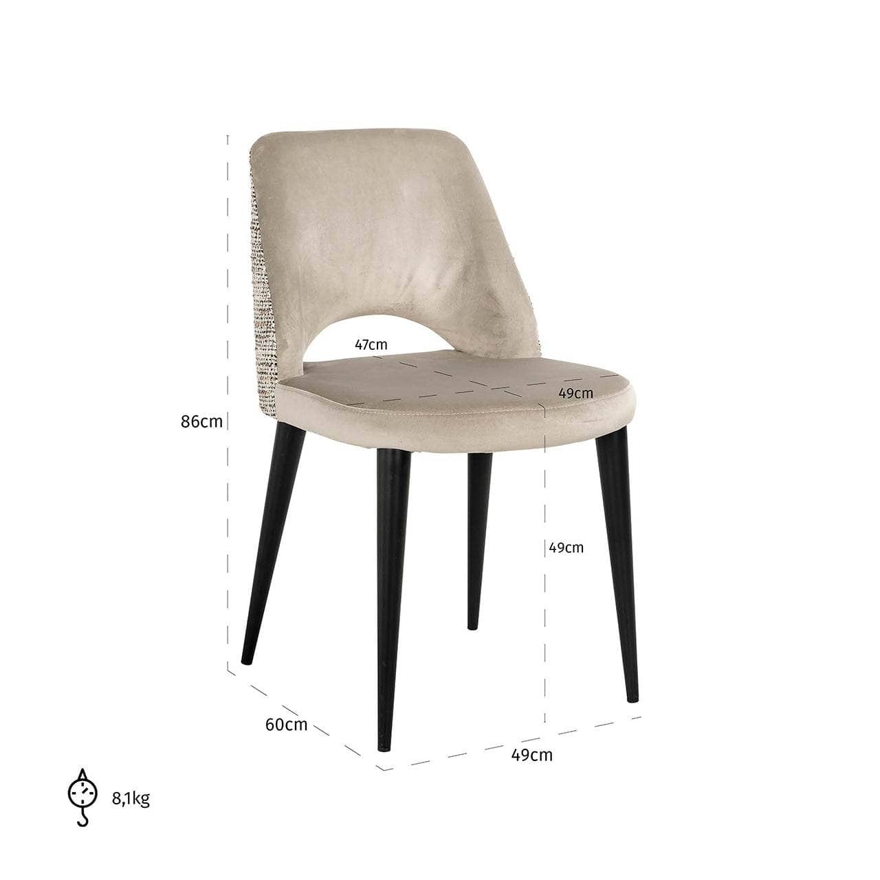Furniture - Eleanor Dining Chair - Nature - 60269607