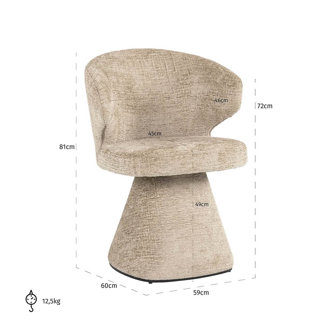 Furniture - Clara Dining Chair - Desert - 60269647