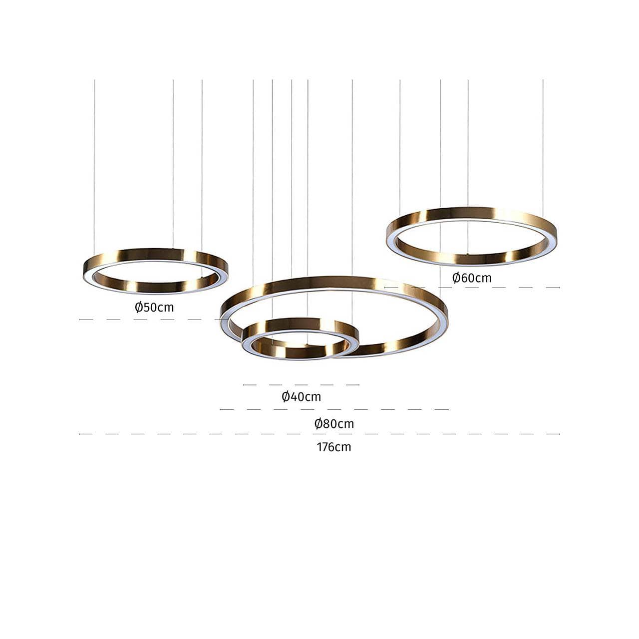 Lights - Lilou Chandelier - Brushed Gold - 60312997