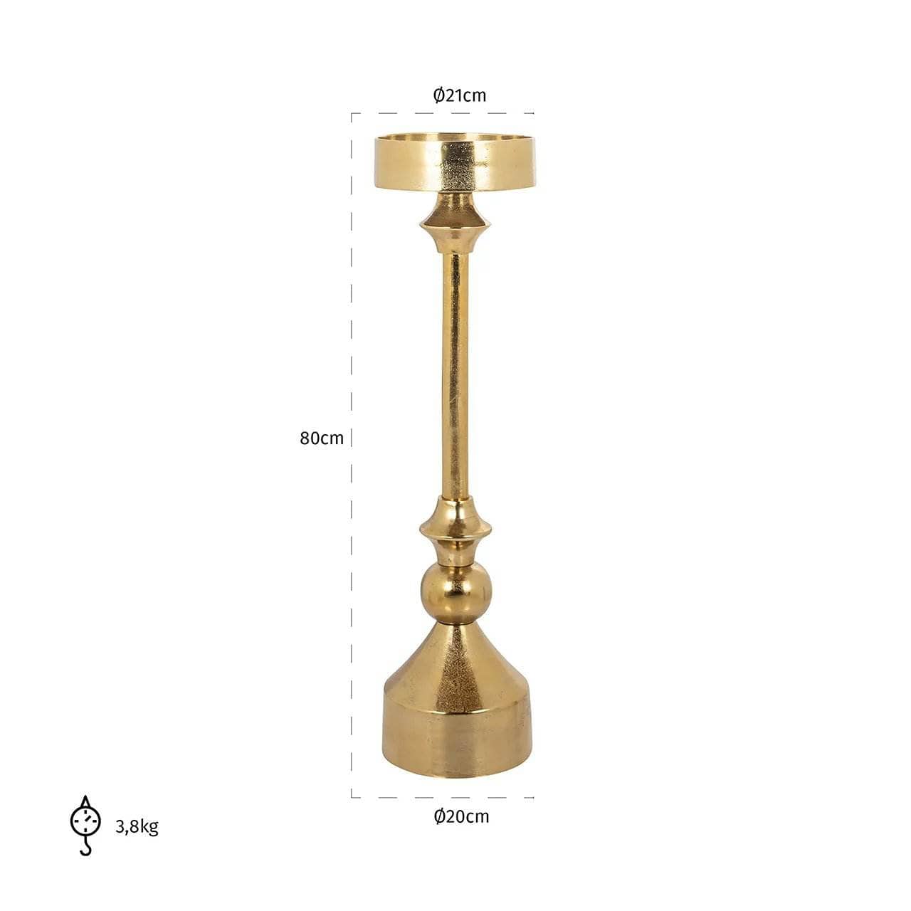 Homeware - Vandermere Gold Candle Holder - Small - 60313031