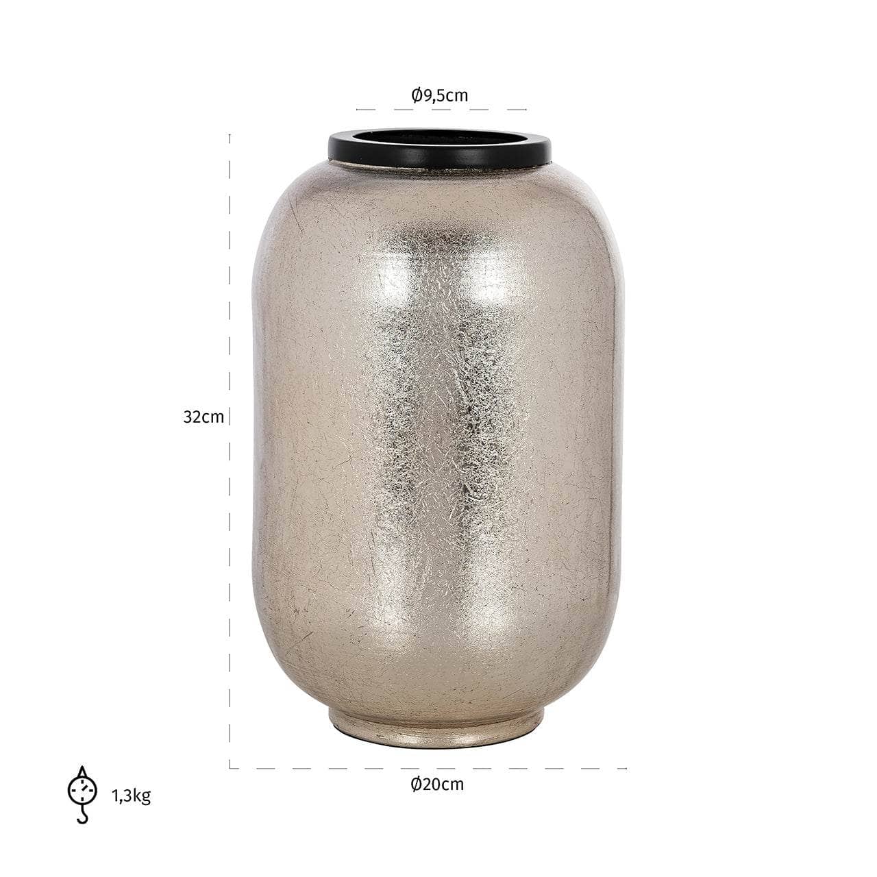 Homeware - Rouxmore Silver Vase - Small - 60313036