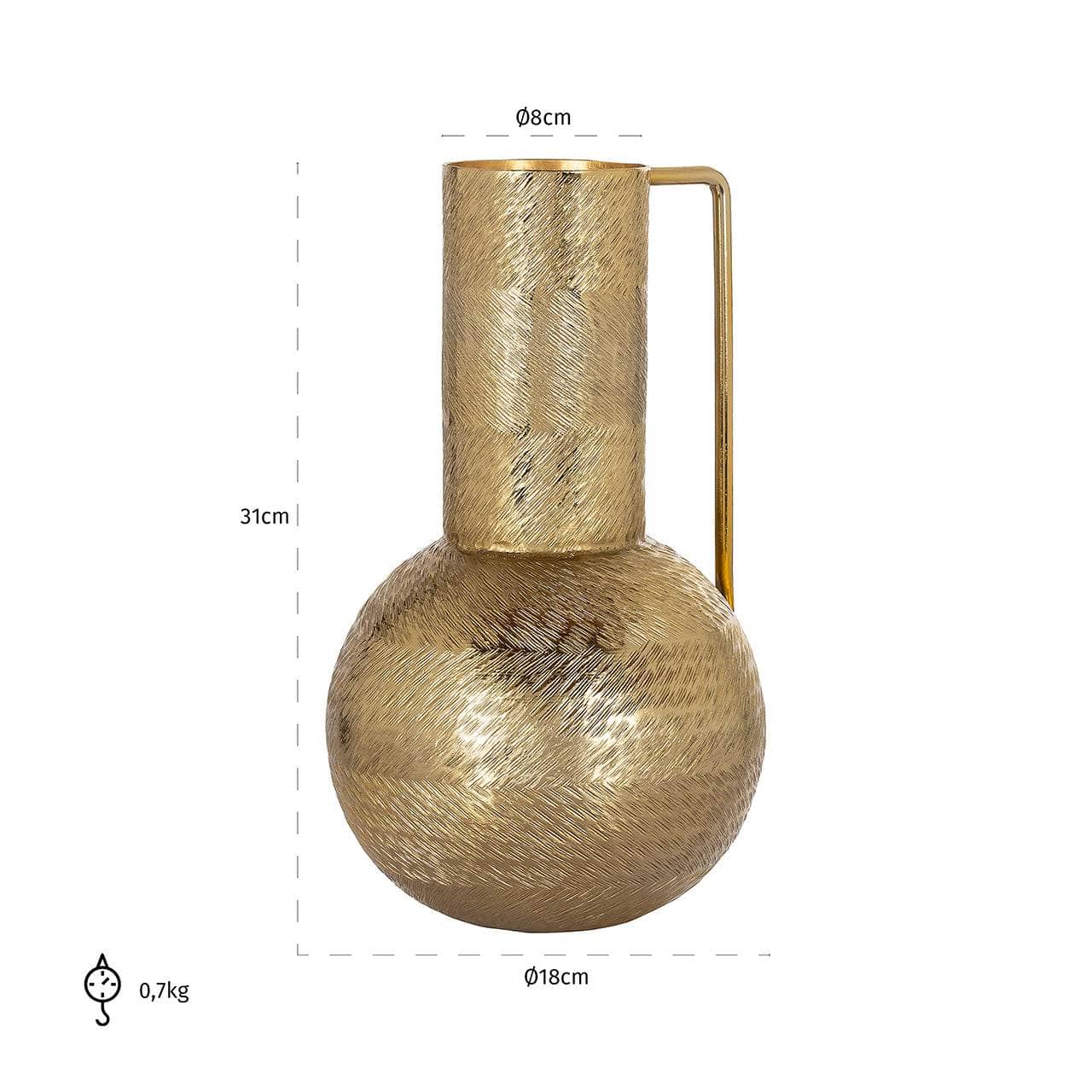 Homeware - Valoure Gold Vase - Small - 60313038