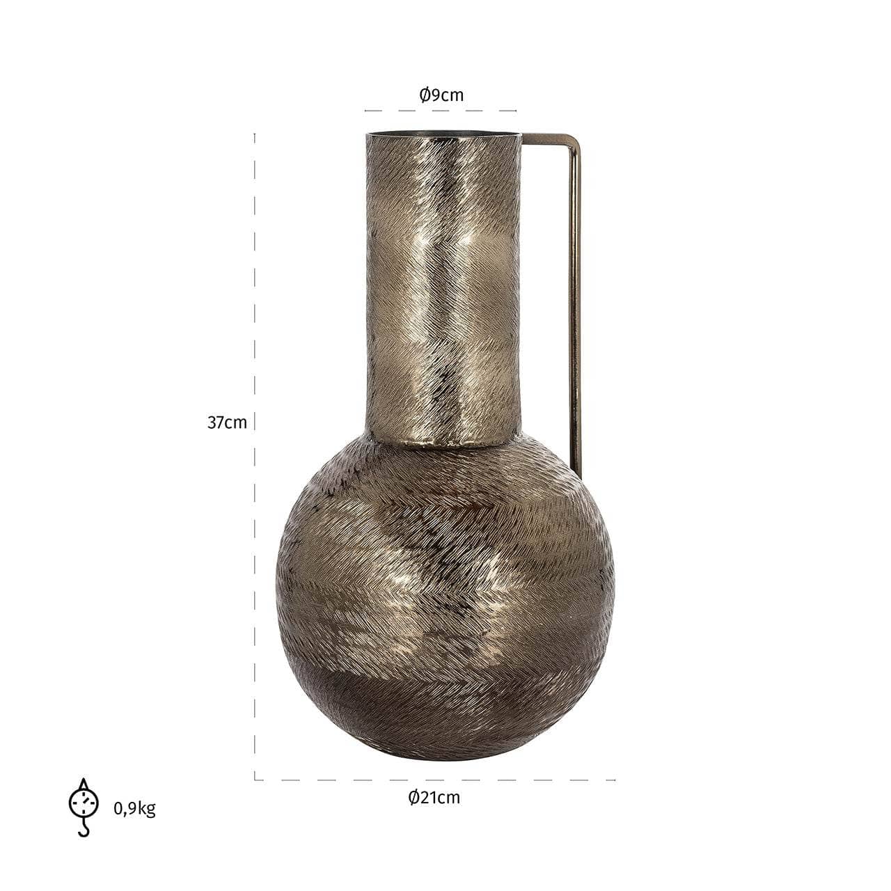 Homeware - Valoure Smoke Black Vase - Large - 60313039