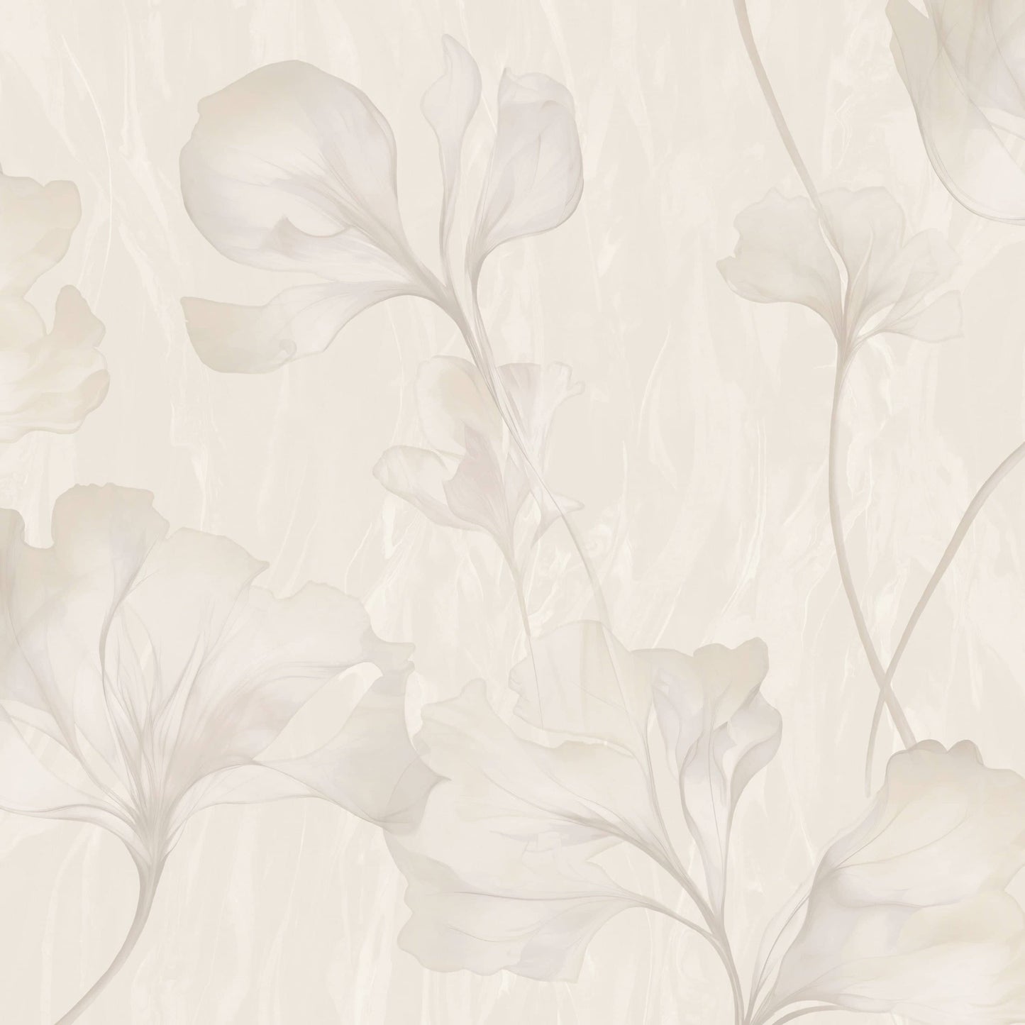 Wallpaper - Grandeco B21 Silk Flower Neutral Wallpaper - VE3308 - 60369716