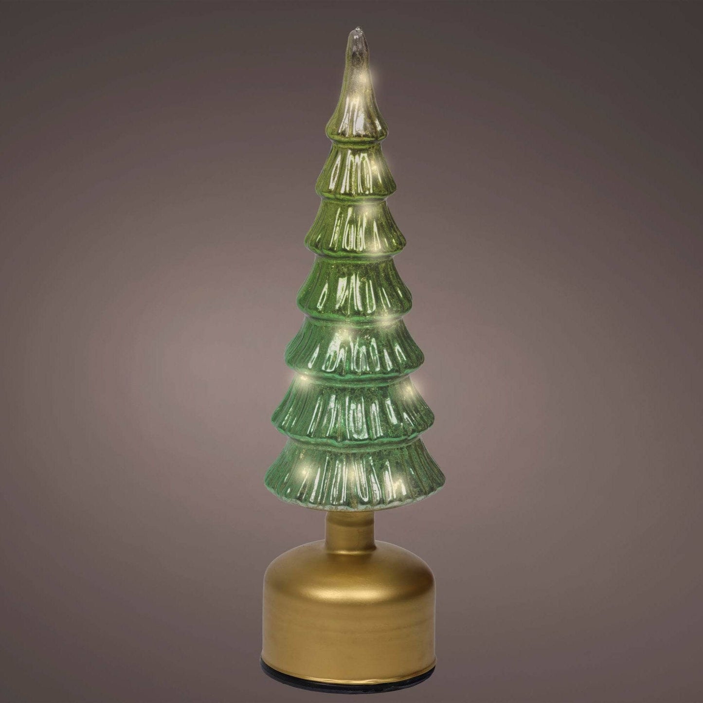 Christmas - LED Rotating Glass Christmas Tree - Green - 60450746
