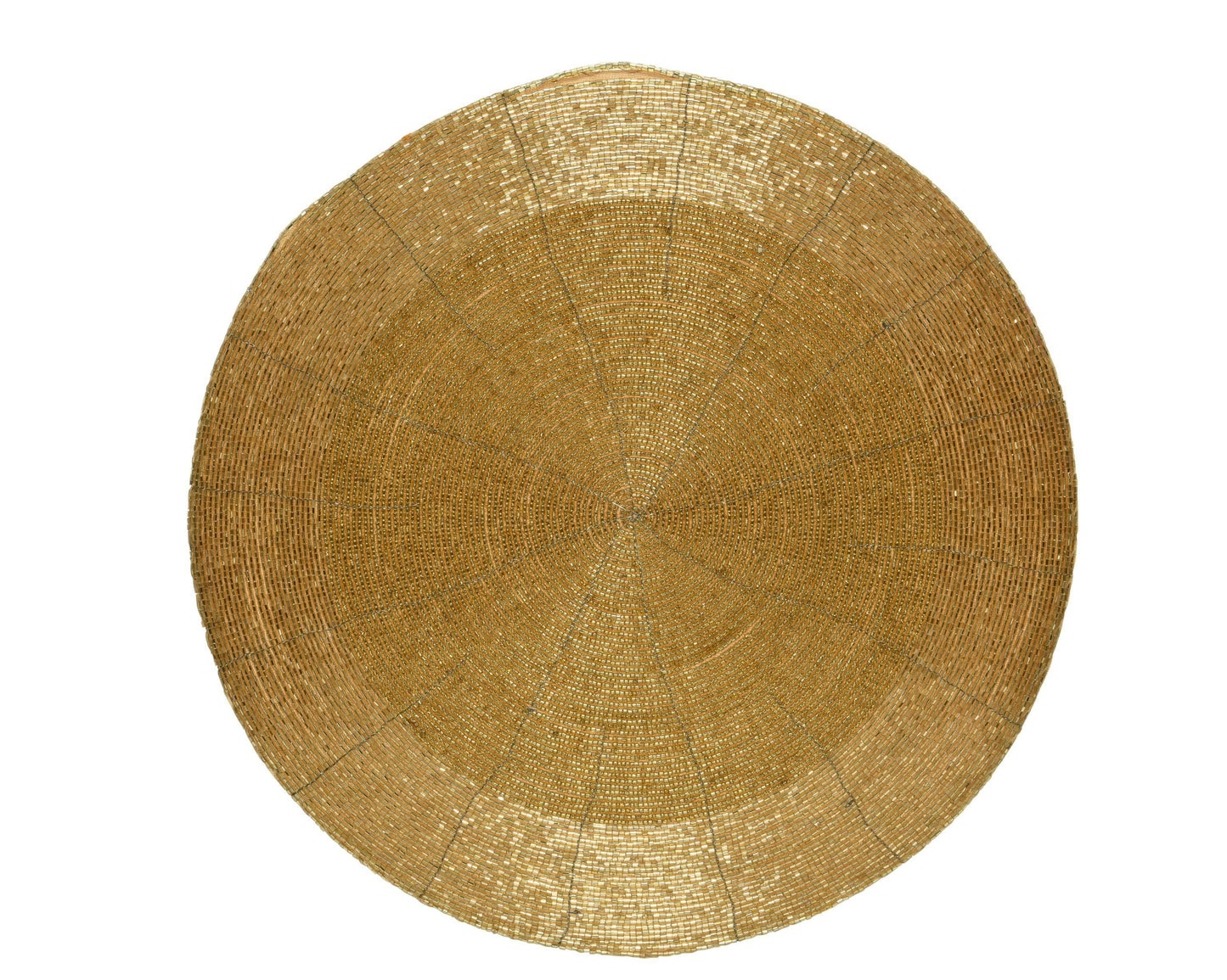 Christmas - Glass Round Bead Placemat - Gold - 60450757