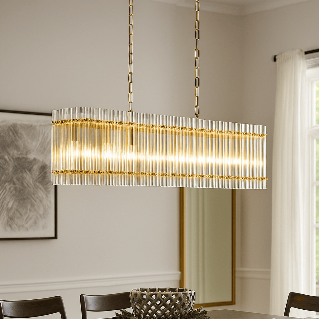 Lights - Brooklyn 7 Light Pendant Light - Gold - 60450766