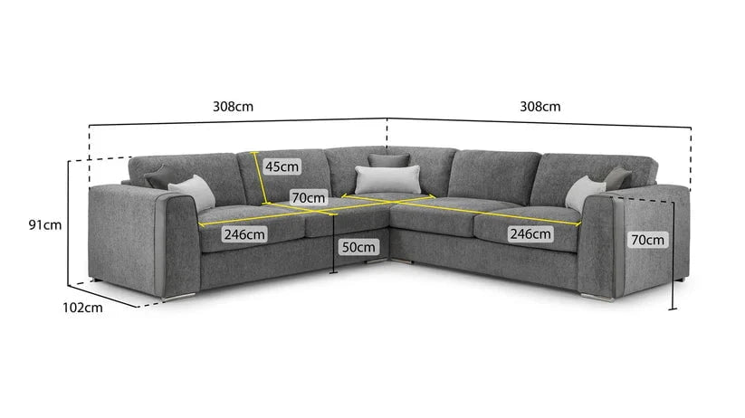 Outlet Sofas - Outlet Oregon Large Corner Sofa - Beige - 60450829