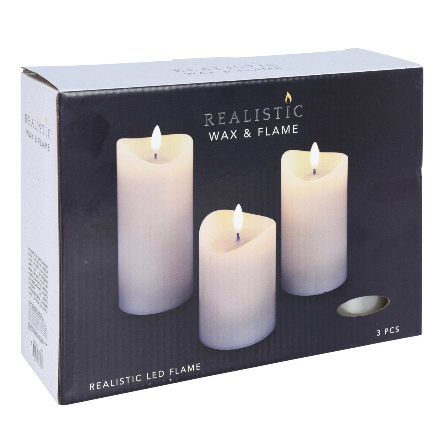 Christmas - LED Ivory Candle Set - 3 Pack - 60483931