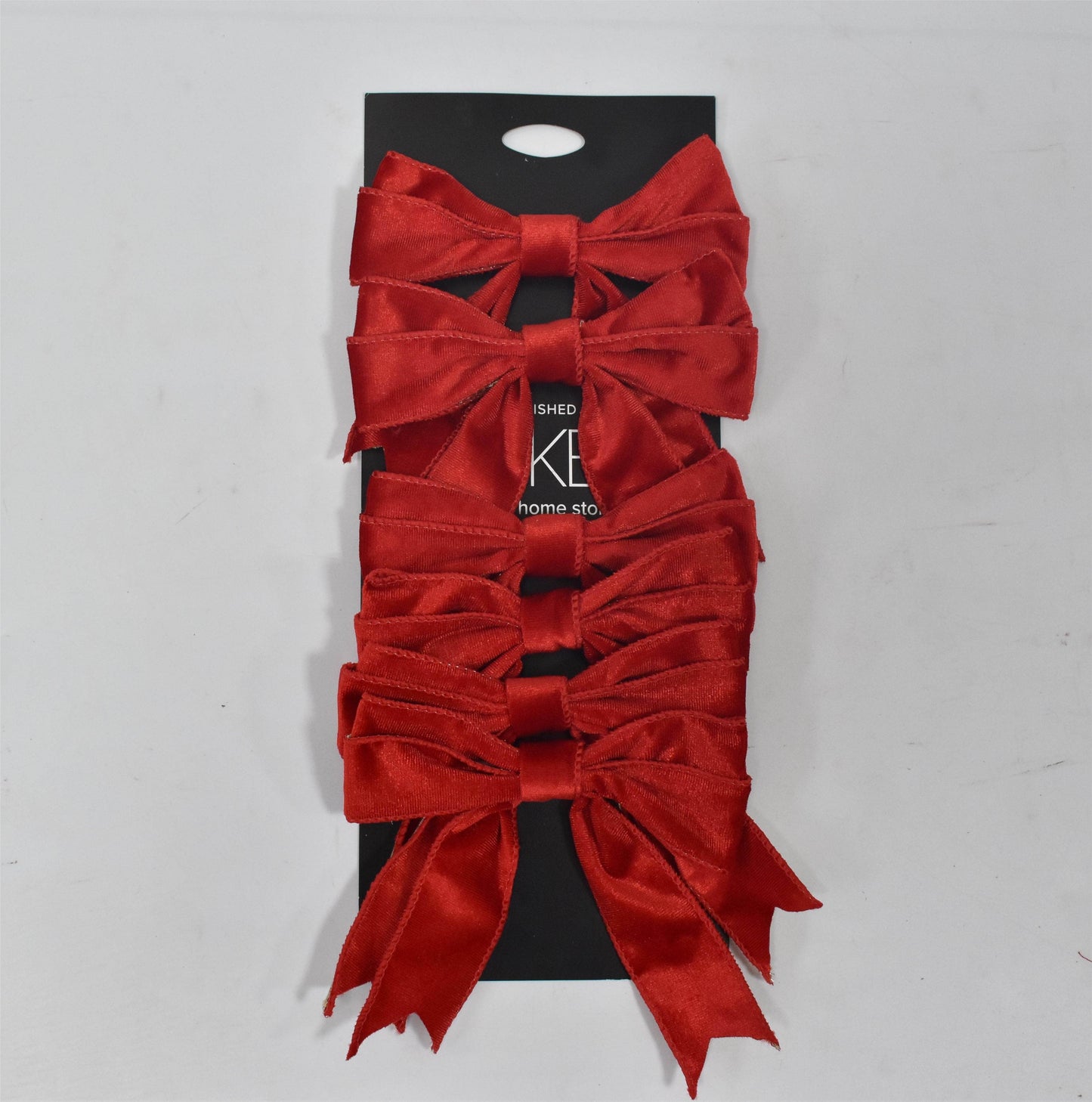 Christmas - Red 15cm Velvet Bows - Pack of 6 - 60484073