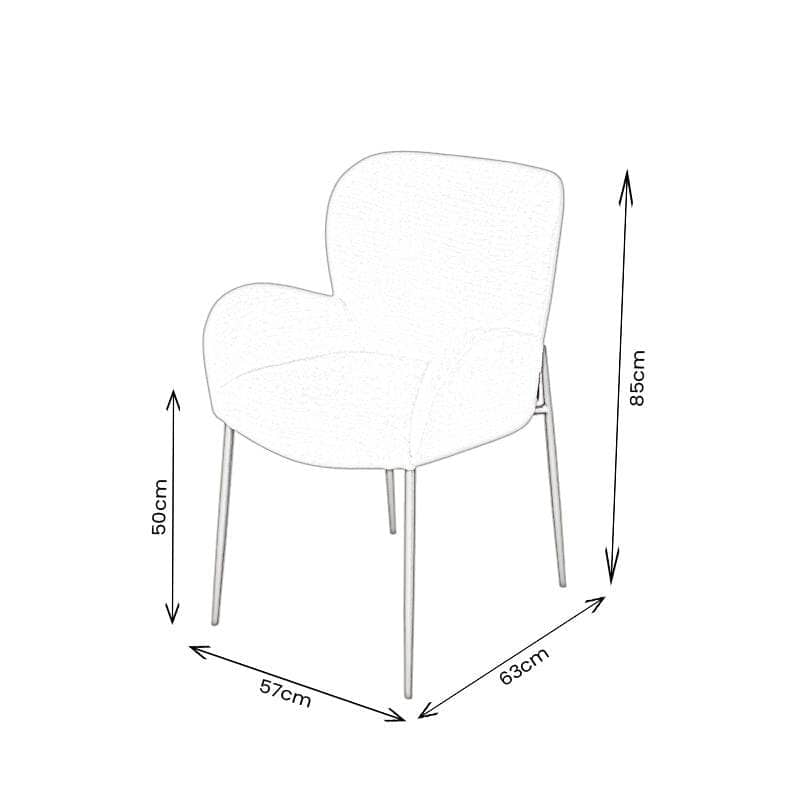 Furniture - Aurelia Round Table & 4 Maisey Chairs - 60484359