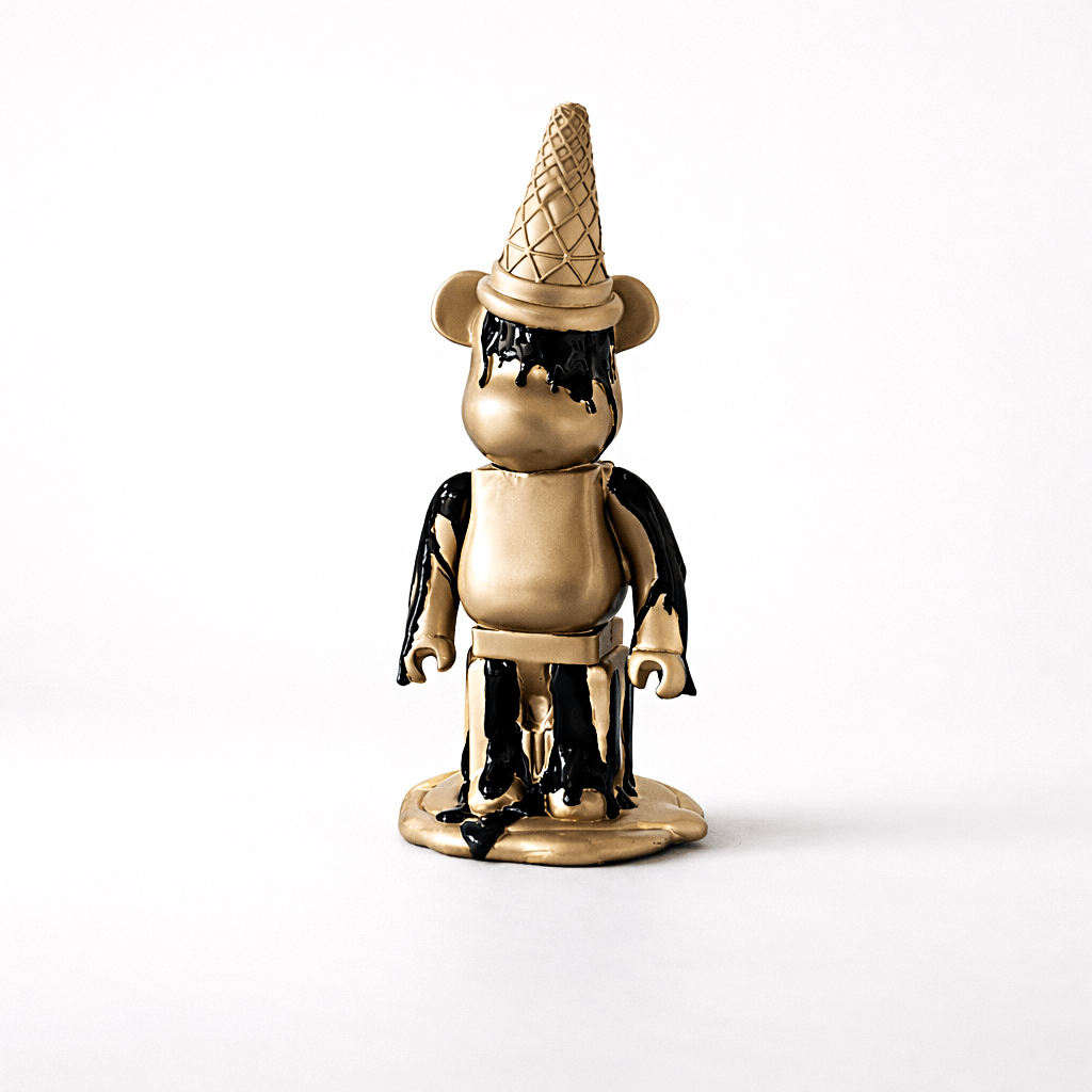 Homeware - Mickey Bear With Ice Cream Cone - Gold - 60484410