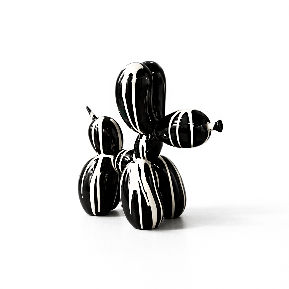 Homeware - Dripping Paint Black Balloon Dog - 10 Inch - 60484415