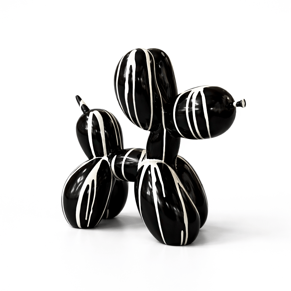Homeware - Dripping Paint Black Balloon Dog - 16 Inch - 60484417
