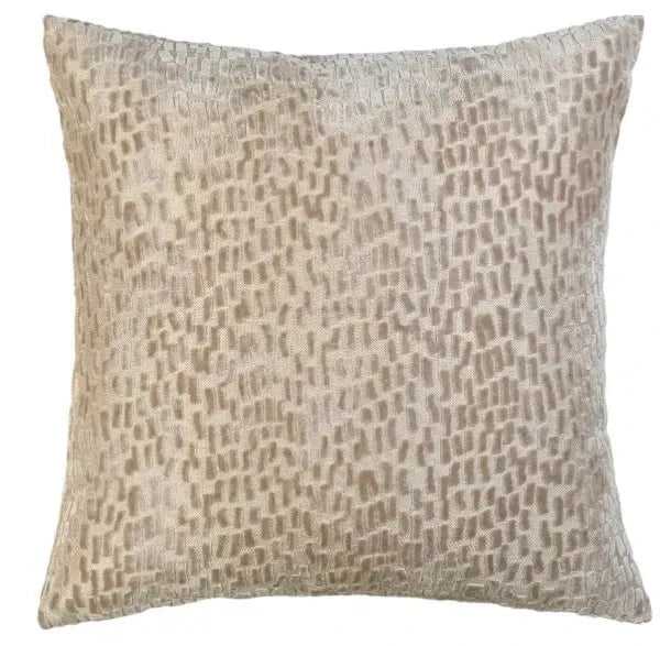 Homeware - Cut Velvet Dash Taupe Cushion - 43cm x 43cm - 60484530