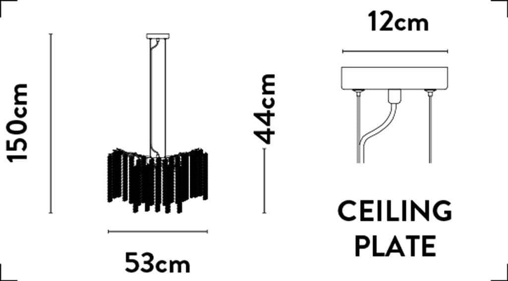 Lights - 5 Light Lux Matt Gold & Clear Crystal Pendant Ceiling Light - 60484694