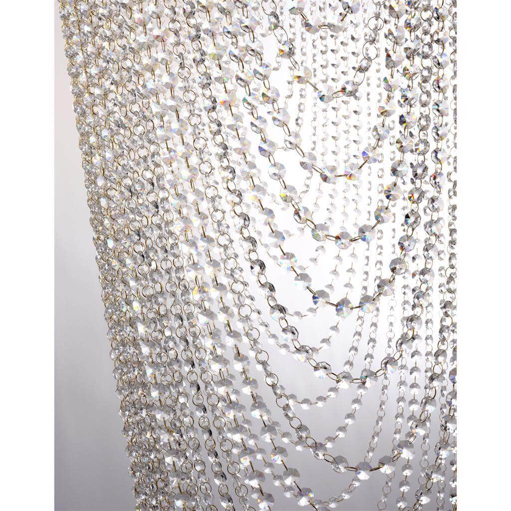 Lights - Lux & Belle 10Light Pedant Satin Brass Metal & Crystal Ceiling Light - 60484697