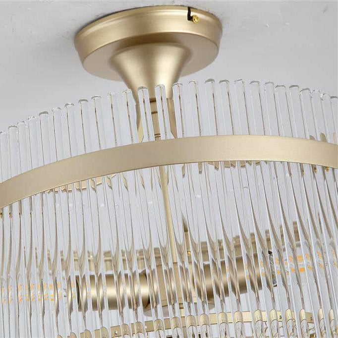 Lights - Lara 3 Light Semi Flush Gold Light - 60484708