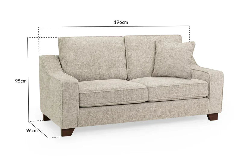 Outlet Sofas - Outlet Nebraska 3 Seater Sofa - Stone - 60484786