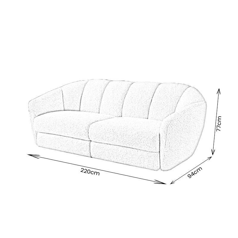 Furniture - Stevie 2 Seater Sofa - Beige - 60484889