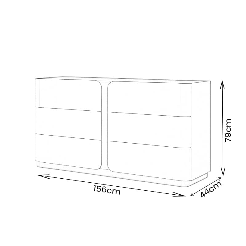 Furniture - Annabel 6 Draw Chest - 60484924