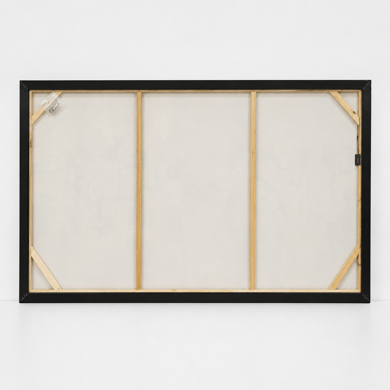 Pictures - Gold & Grey Abstract Painting on Canvas with Black Frame - 120 x 80cm - 60484957