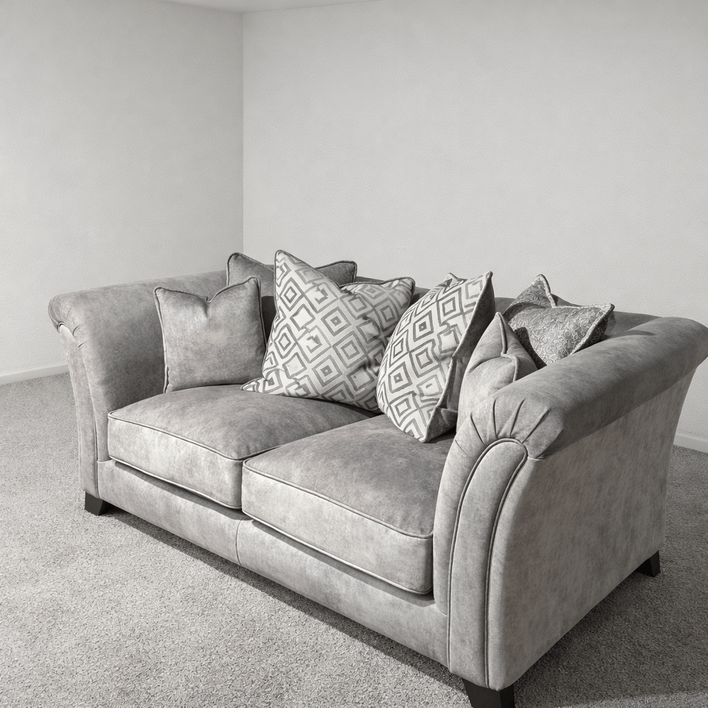 Furniture - Fabien 2 Seater Sofa - Silver - 60485191