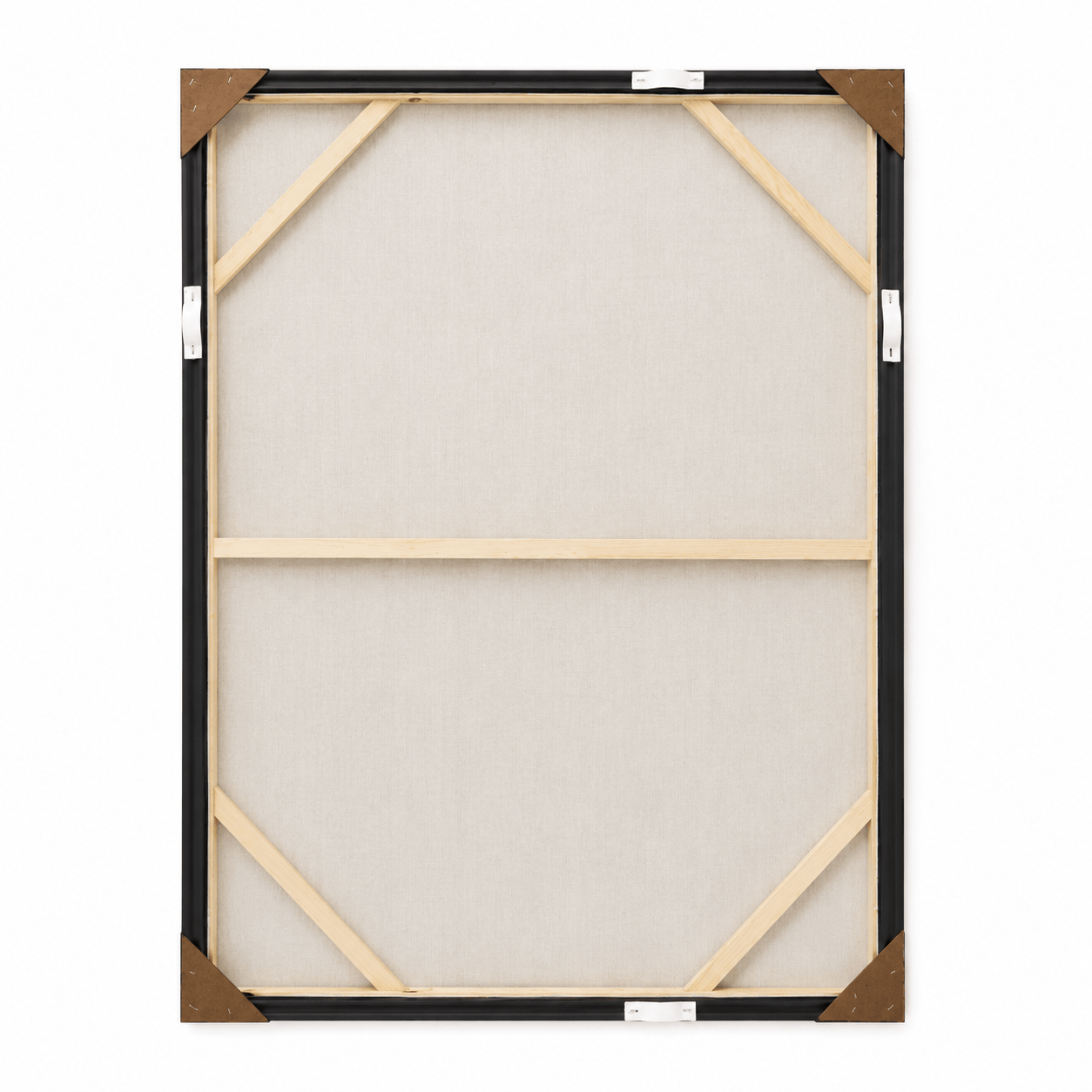 Pictures - Yiwu White & Cream Textured Painting on Canvas with Black Frame - 120 x 80cm (1) - 60485688