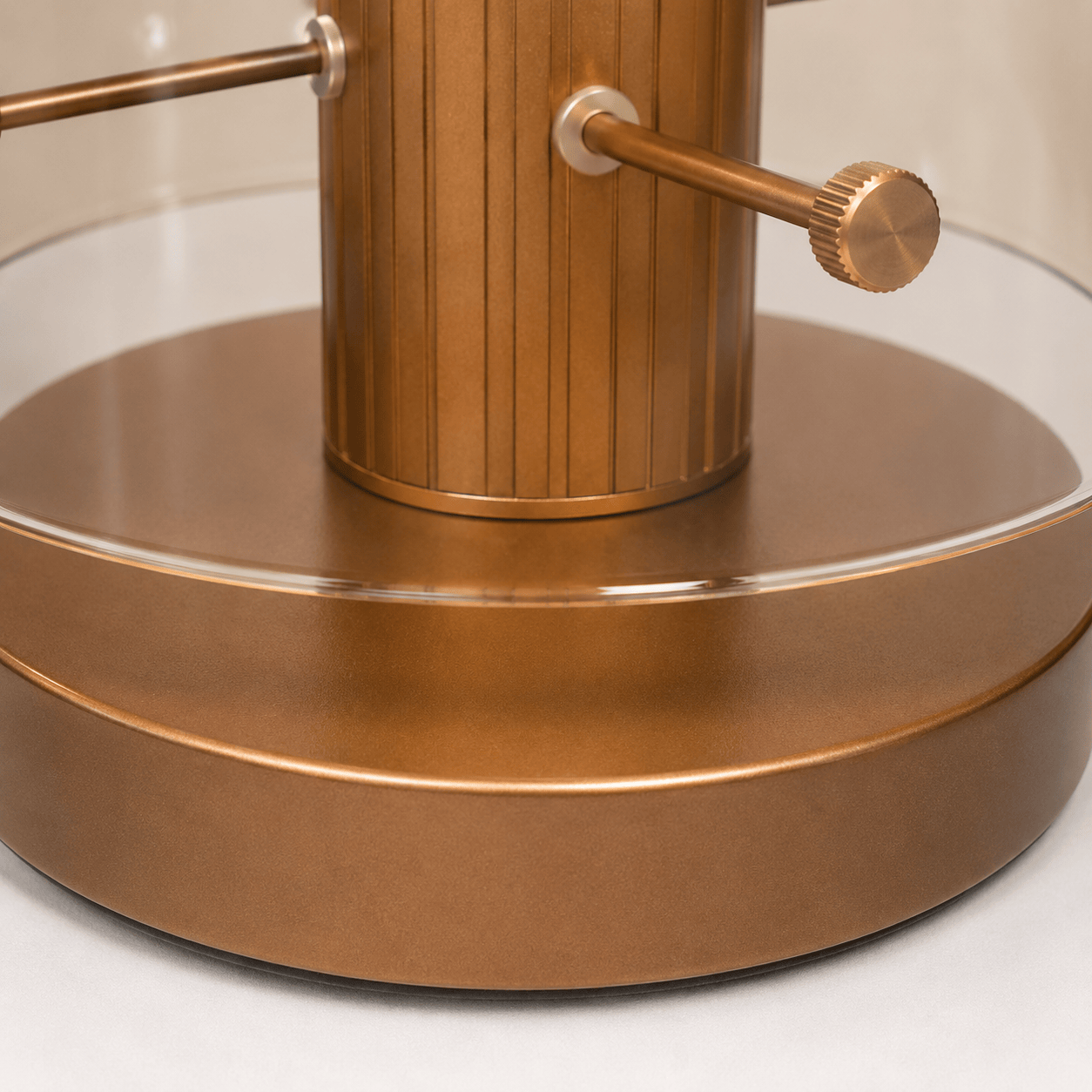 Lights - Stuttgart T001-1BR 1 Light Bronze Table Lamp with Amber Glass - 60485698
